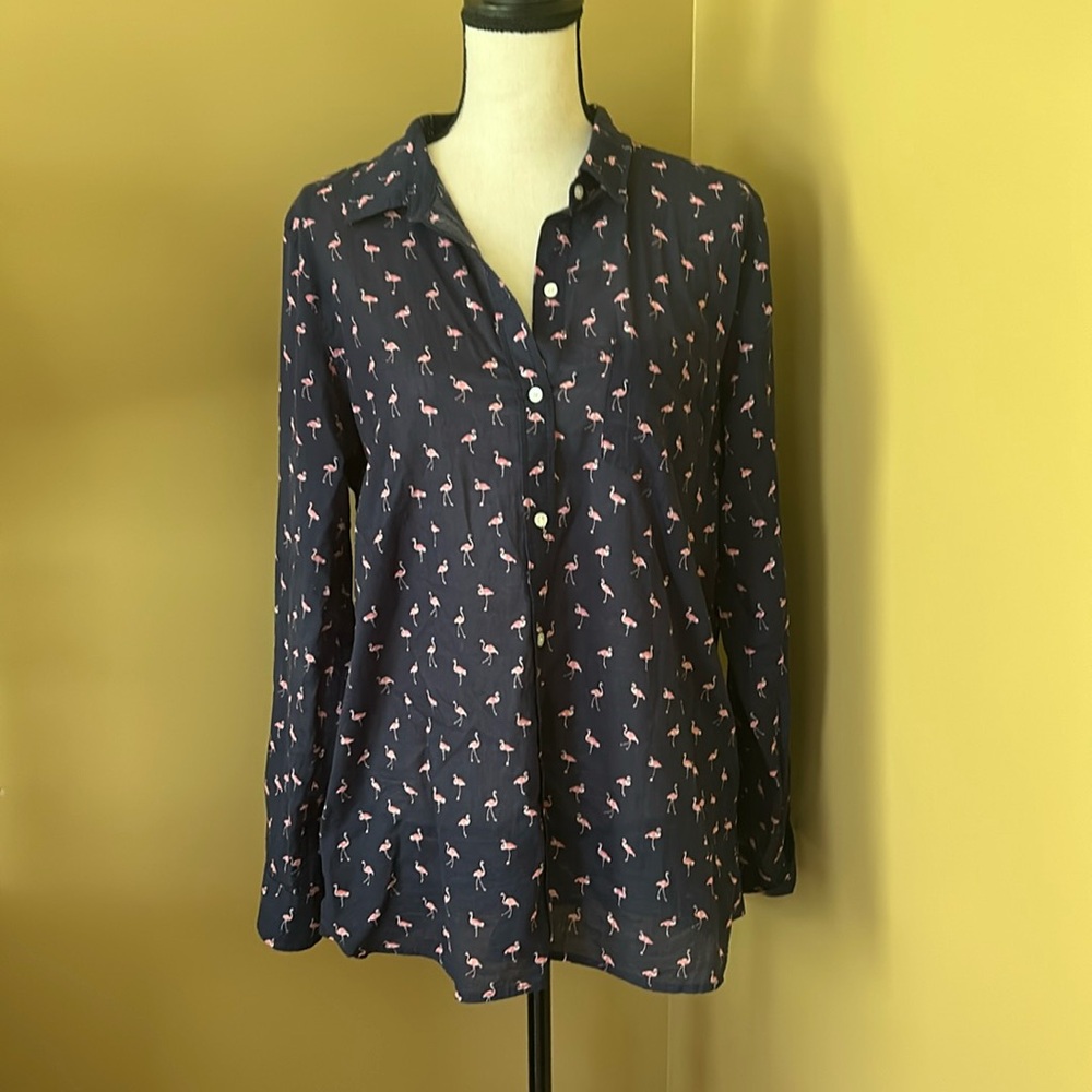 Gap flamingo boyfriend shirt